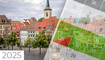 Schulferien und Feiertage 2025 Thüringen Kalender