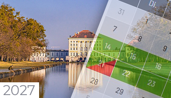 Schulferien und Feiertage 2027 Bayern Kalender