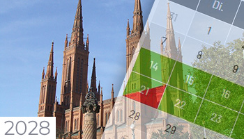 Schulferien und Feiertage 2028 Hessen Kalender