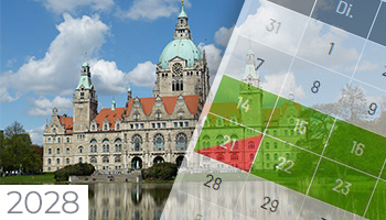 Schulferien und Feiertage 2028 Niedersachsen Kalender